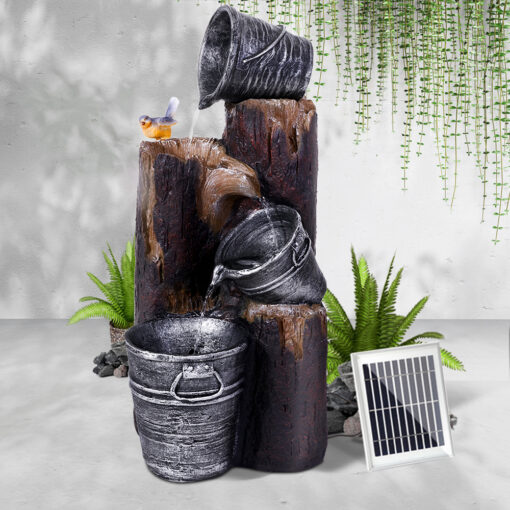 Solar 3-Tier Bucket w/Bird Water Feature - ONLINE ONLY!