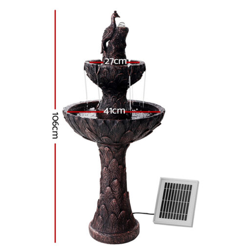 Solar Peacock Water Feature - ONLINE ONLY!