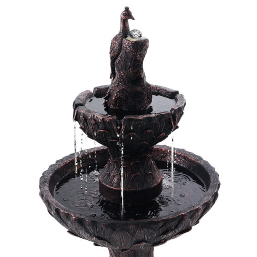 Solar Peacock Water Feature - ONLINE ONLY!