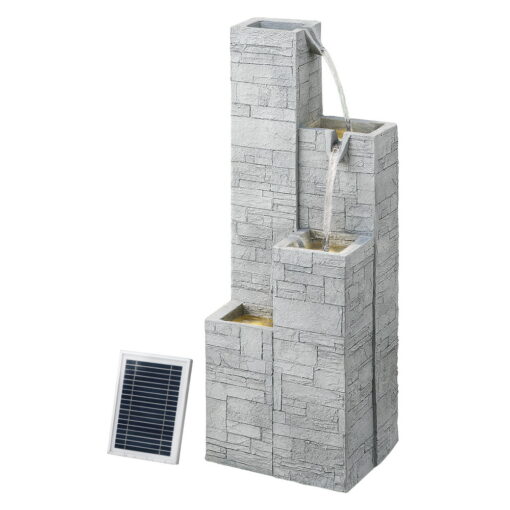 Solar 4-Tier Square Water Feature - ONLINE ONLY!