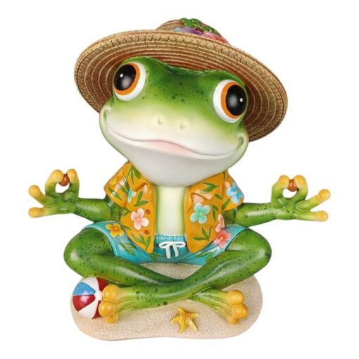 Beach Frog in Yoga Pose