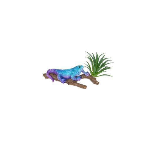 Lizard on Log w/Greenery