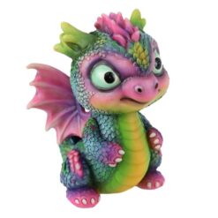 Cute Rainbow Sitting Dragon