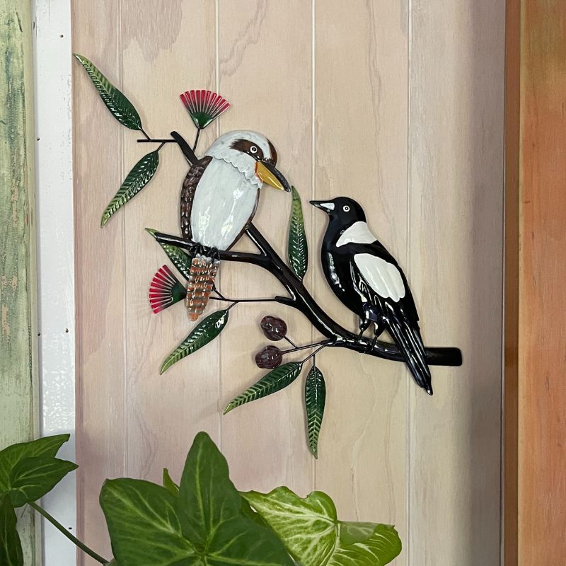 Kookaburra and Magpie Buddies Wall Art