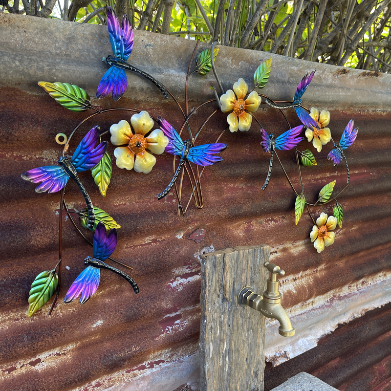 Dragonfly Bouquet Metal Wall Art