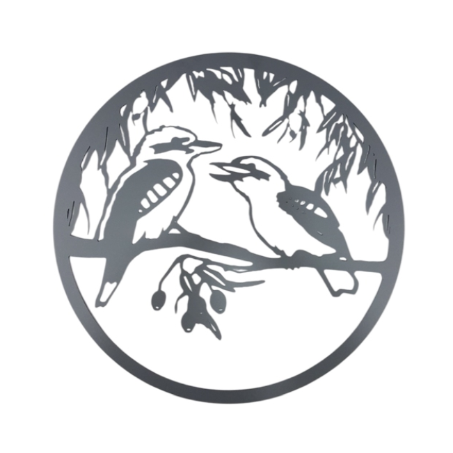 Kookaburra Metal Round Wall Art