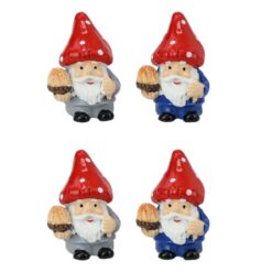 Miniature Gnome with Red Mushroom Hat