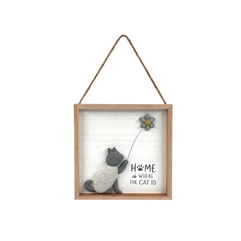 Hanging Home Plaque with Cat or Dog Design