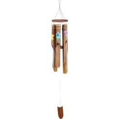 Bamboo Wind Chime w/Floral Decal
