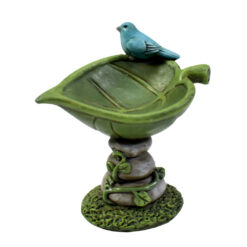 Fairy Garden Leaf Bird Bath